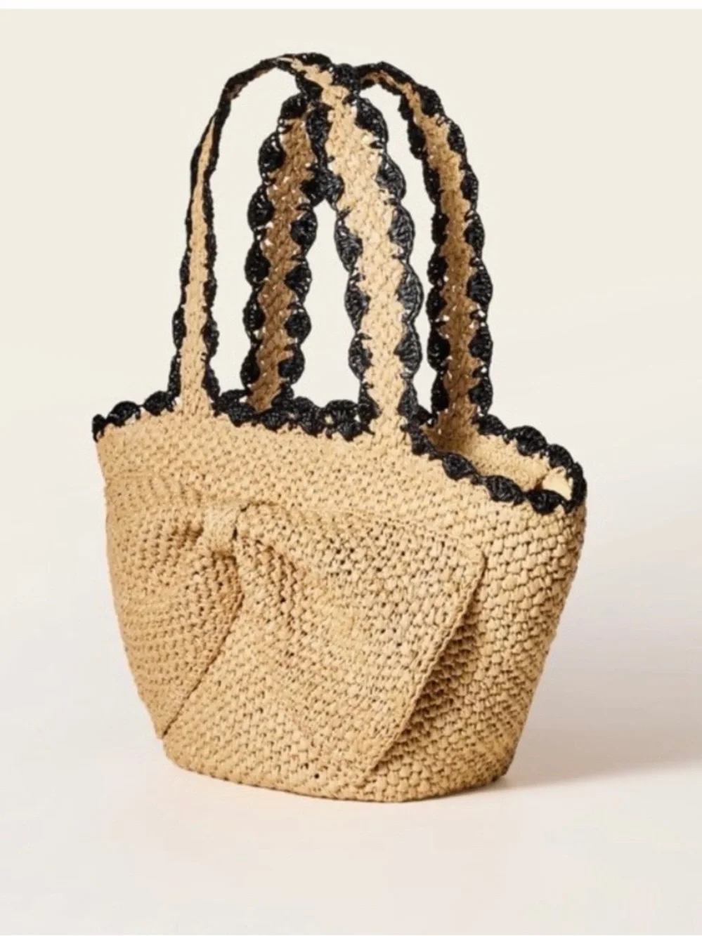 Kate Spade New York for Target Straw Satchel with Black Trim